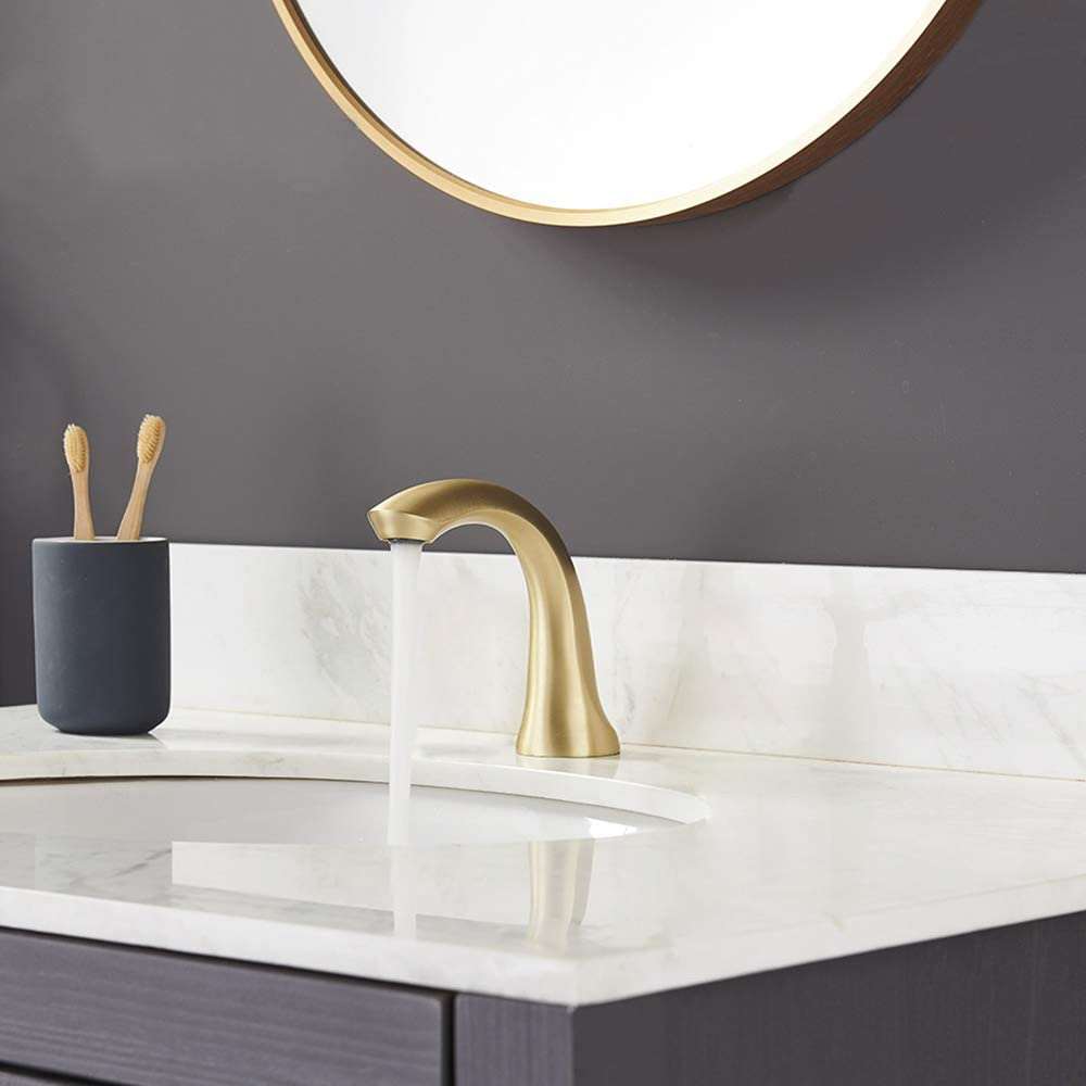Fontana Napoli touchless faucet brushed gold commercial